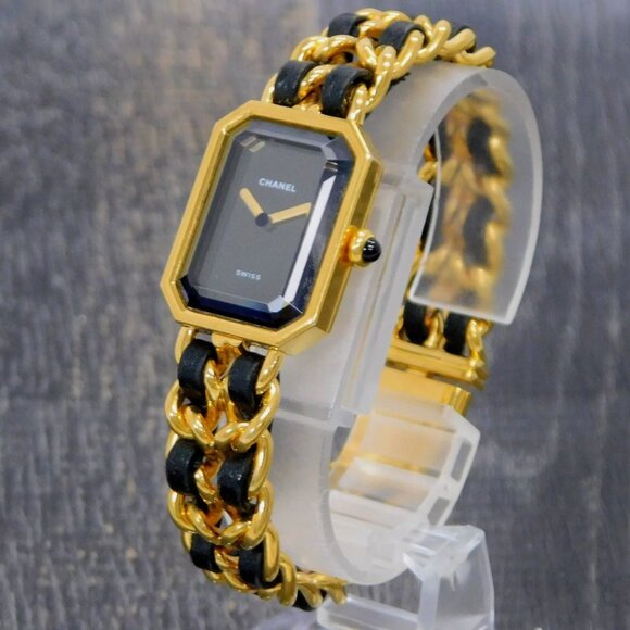 MINT! CHANEL Premiere 18k Gold Plated L Quartz Ladies Watch - Picture 1 of 11